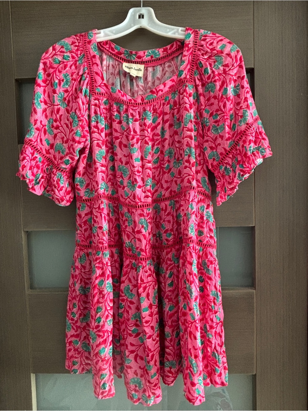 Playa Lucila Floral Cover-Up Mini Dress - Extra Small